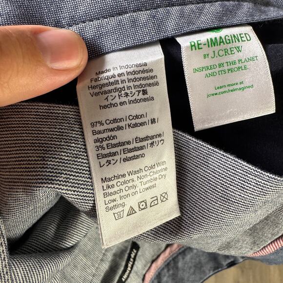 J.Crew 770 Straight-Fit Core Stretch Chino Pants Mens W32 L30 Blue AR886 Twill - Picture 8 of 9